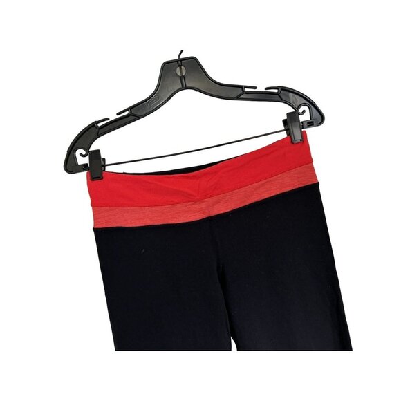 LULULEMON Yoga Pants Black Pink Leggings Strait Cut Size 6 - Picture 4 of 5